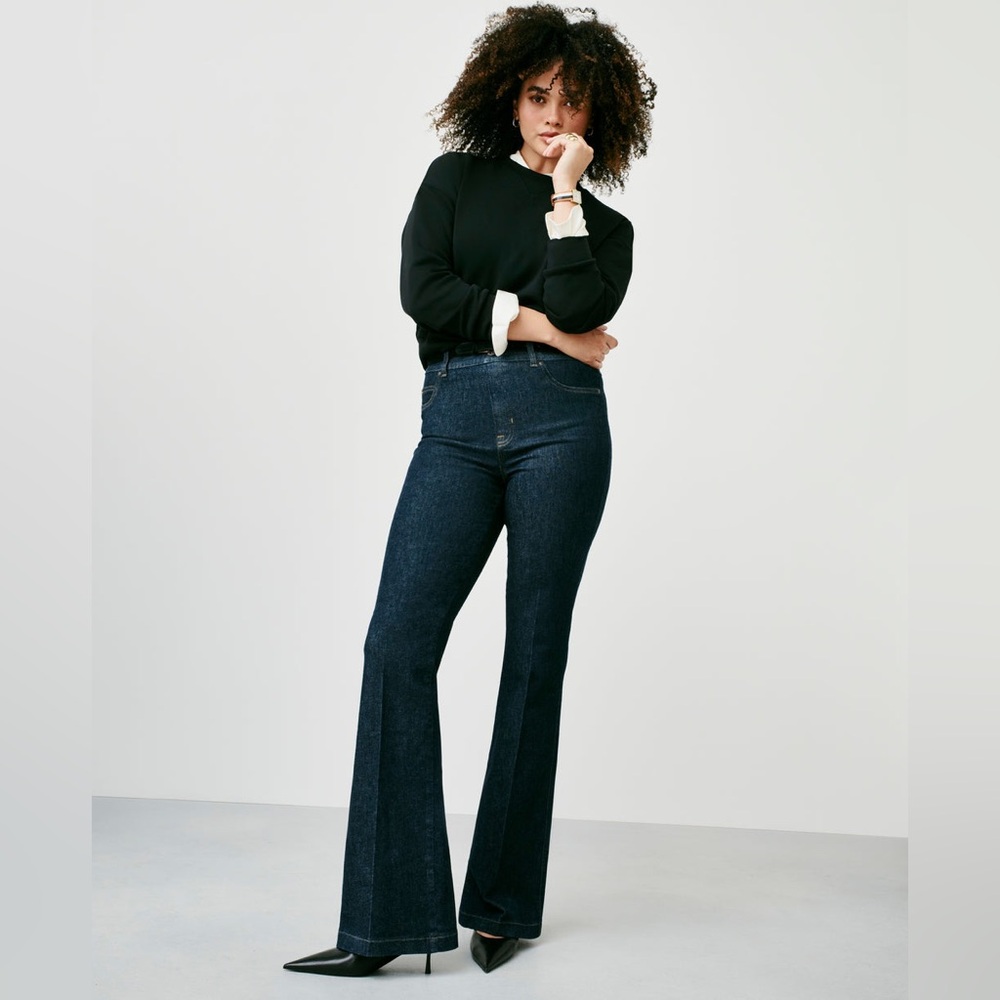 SPANX Dark Indigo Flare Jeans